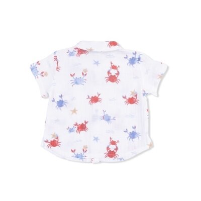 Angel Dear Crayon Crabs - Polo Button Up with Everyday Short