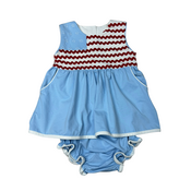 Whimsy Bay Ric Rac & Stars Bloomer Set