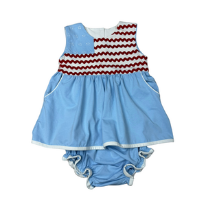 Whimsy Bay Ric Rac & Stars Bloomer Set