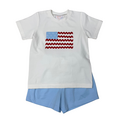 Whimsy Bay Ric Rac & Stars Boy Short Set