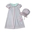 Delaney Pink Batiste Daygown w/ White Smocked Ruffle Collar