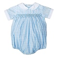 Blue Checks Baby Boy Romper