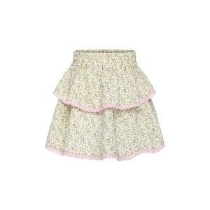 Pleat Collection Parker Skort Cream Ditsy