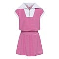Pleat Collection Wynne Dress Pink/White Terry