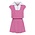 Pleat Collection Wynne Dress Pink/White Terry