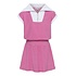Pleat Collection Wynne Dress Pink/White Terry