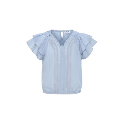 Pleat Collection Tilly Top Light Blue