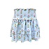 Pleat Collection Scottie Skirt Blue Floral Block Print