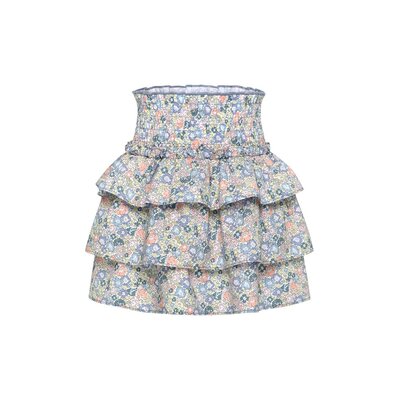 Pleat Collection Sally Skirt Coral Floral