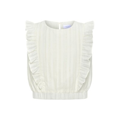 Pleat Collection Rowan Top White/Gold