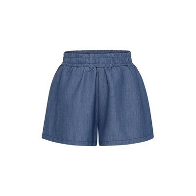 Pleat Collection Remi Shorts Soft Denim