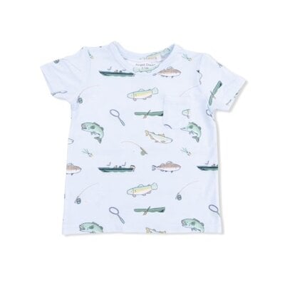 Angel Dear Fishing - Crew Neck Tee with Casual Short