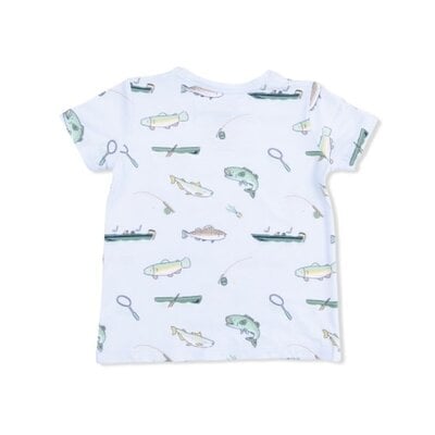 Angel Dear Fishing - Crew Neck Tee with Casual Short