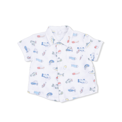 Angel Dear Fishing Lures - Polo Button Up with Casual Short