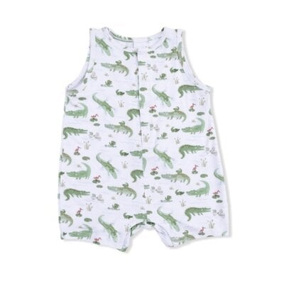 Angel Dear Crayon Alligators - Sleeveless Shortie Romper