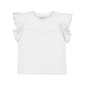 Mayoral S/S T-Shirt White w/ Lace Sleeves