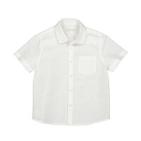 Mayoral Linen S/S Button Up White
