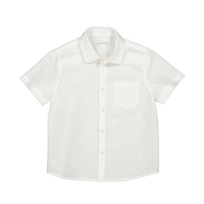 Mayoral Linen S/S Button Up White