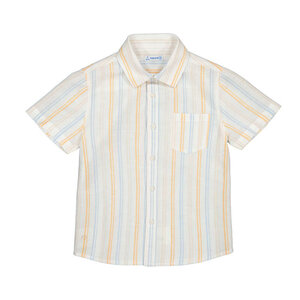 Mayoral Striped Blue and Orange Polo