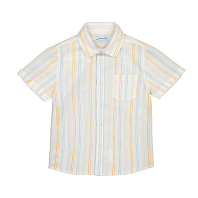 Mayoral Striped Blue and Orange Polo