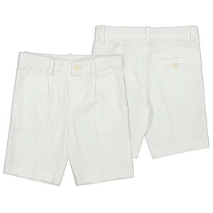 Mayoral Linen White Bermuda Shorts