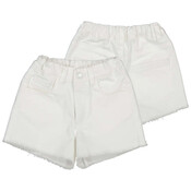 Mayoral White Twill Shorts
