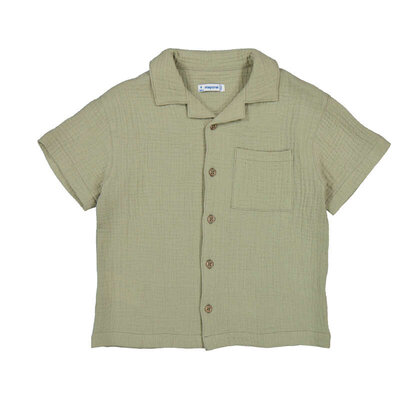 Mayoral Light Olive S/S Linen Shirt