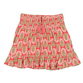 Mayoral Printed Floral Coral and Brown Skirt