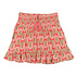 Mayoral Printed Floral Coral and Brown Skirt