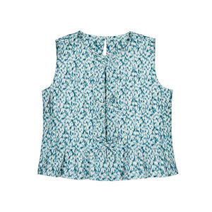 Mayoral Sleeveless Printed Jade Shirt