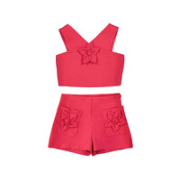 Mayoral Halter Hot Pink Set with Flowers