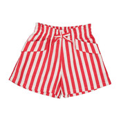 Mayoral Patterned Coral and White Striped Short