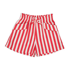 Mayoral Patterned Coral and White Striped Short