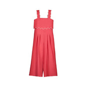 Mayoral Long Coral Jumpsuit with Scalloped Design