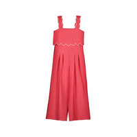 Mayoral Long Coral Jumpsuit with Scalloped Design