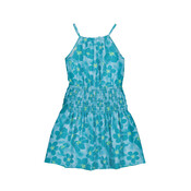 Mayoral Sleeveless Blue and Green Printed Floral Dress