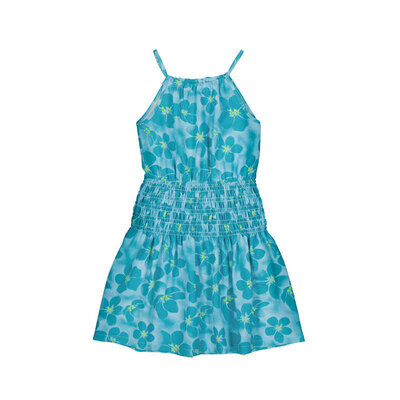Mayoral Sleeveless Blue and Green Printed Floral Dress