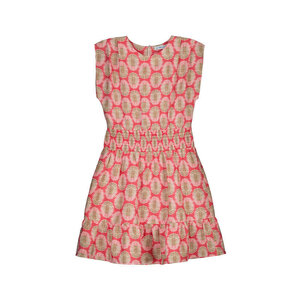 Mayoral Floral Print Coral Dress