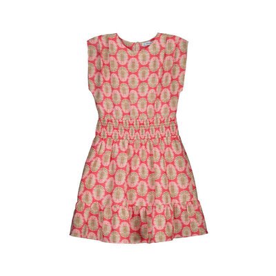 Mayoral Floral Print Coral Dress