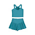 Mayoral Knit Teal Flower Halter and Short Set
