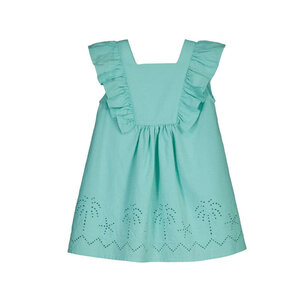 Mayoral Palm Tree Eyelet Seafoam Dress