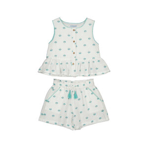 Mayoral Linen Palm Tree Coast Tank Top Set