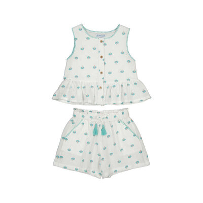 Mayoral Linen Palm Tree Coast Tank Top Set