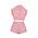 Mayoral Pink Striped S/S Shirt and Short Set