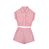 Mayoral Pink Striped S/S Shirt and Short Set