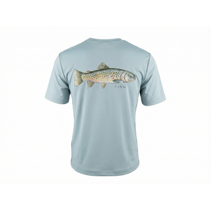 FINN Tidal Tech Tee Short Sleeve Brown Trout - Mist