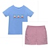 Remember Nguyen Smocked At Sea Blue Houston Short Set