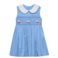 Remember Nguyen Smocked At Sea Blue Juliette Dress