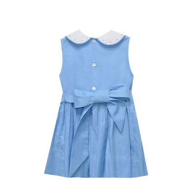 Remember Nguyen Smocked At Sea Blue Juliette Dress