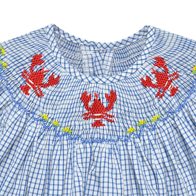 Baby Sen Crawfish Royal Blue Georgette Angel Bishop Dress